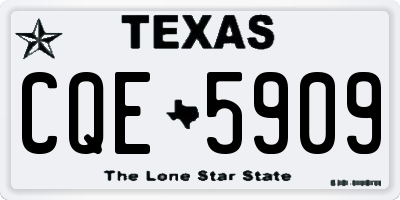 TX license plate CQE5909