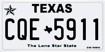 TX license plate CQE5911
