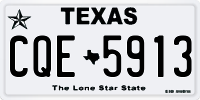 TX license plate CQE5913