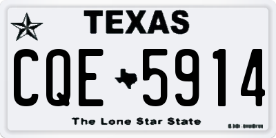 TX license plate CQE5914