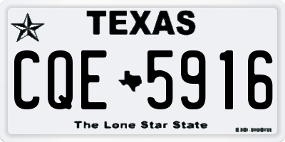 TX license plate CQE5916