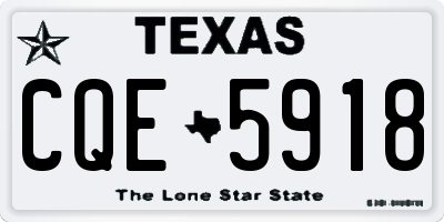 TX license plate CQE5918