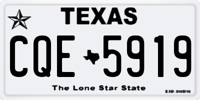 TX license plate CQE5919