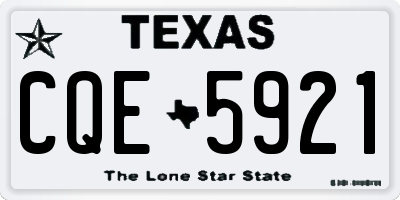 TX license plate CQE5921
