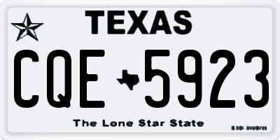 TX license plate CQE5923