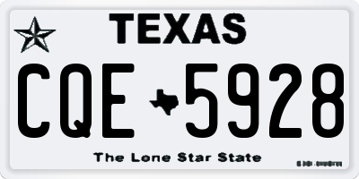 TX license plate CQE5928
