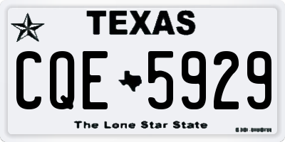 TX license plate CQE5929