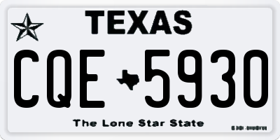 TX license plate CQE5930