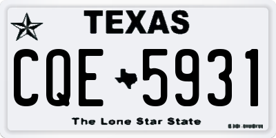 TX license plate CQE5931