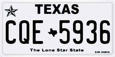 TX license plate CQE5936