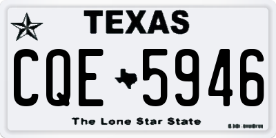 TX license plate CQE5946