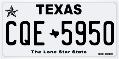 TX license plate CQE5950