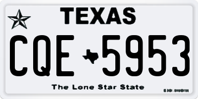 TX license plate CQE5953