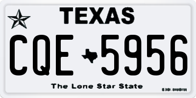 TX license plate CQE5956