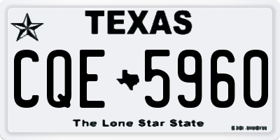 TX license plate CQE5960