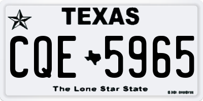 TX license plate CQE5965