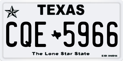 TX license plate CQE5966