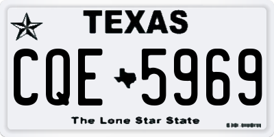 TX license plate CQE5969