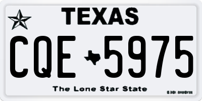 TX license plate CQE5975