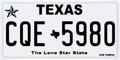 TX license plate CQE5980