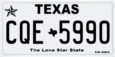 TX license plate CQE5990
