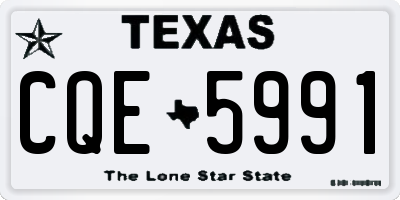 TX license plate CQE5991