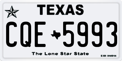 TX license plate CQE5993