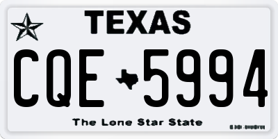 TX license plate CQE5994