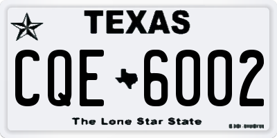 TX license plate CQE6002