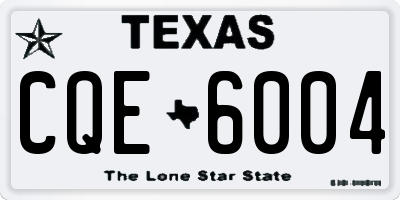 TX license plate CQE6004