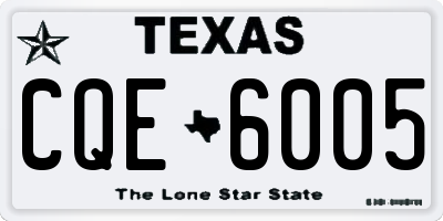 TX license plate CQE6005