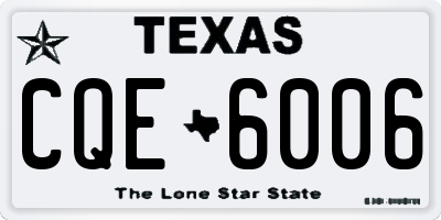 TX license plate CQE6006