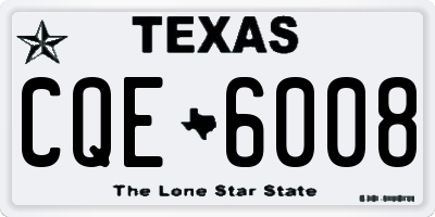 TX license plate CQE6008