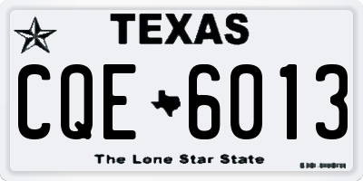 TX license plate CQE6013