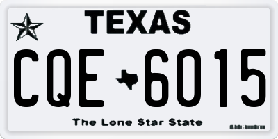 TX license plate CQE6015