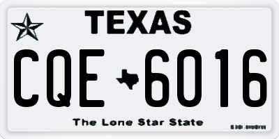 TX license plate CQE6016