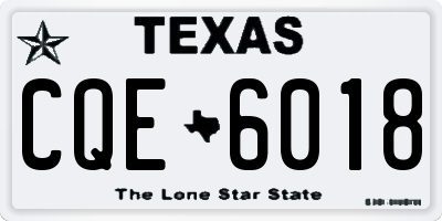 TX license plate CQE6018