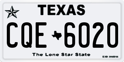 TX license plate CQE6020