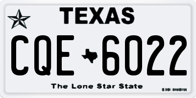 TX license plate CQE6022