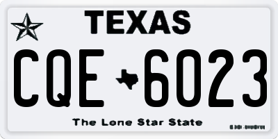 TX license plate CQE6023
