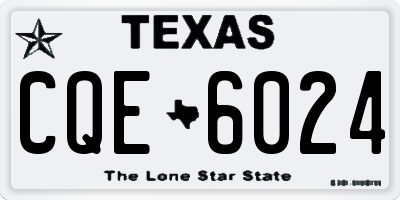 TX license plate CQE6024