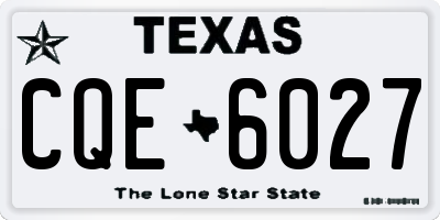 TX license plate CQE6027
