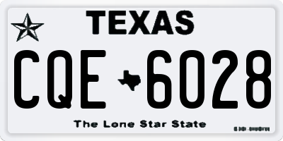 TX license plate CQE6028