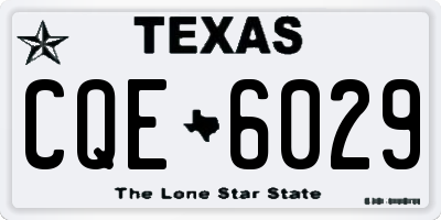 TX license plate CQE6029