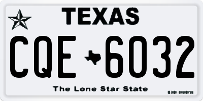 TX license plate CQE6032