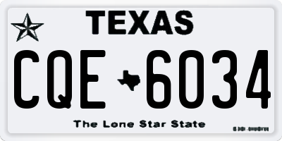 TX license plate CQE6034