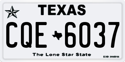 TX license plate CQE6037