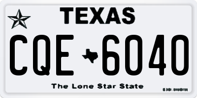 TX license plate CQE6040
