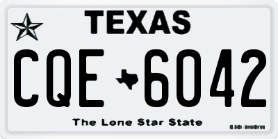 TX license plate CQE6042