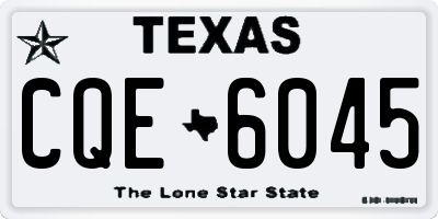 TX license plate CQE6045